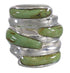 Turquoise Inlay Silver Jewelry Southwestern Ring Size 5-1/4 AX87377